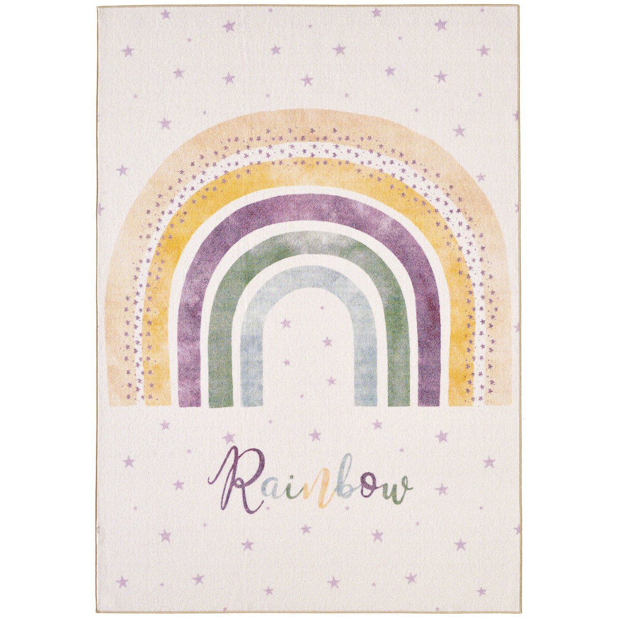 Kinderteppich PLAY – buntes Regenbogenmotiv