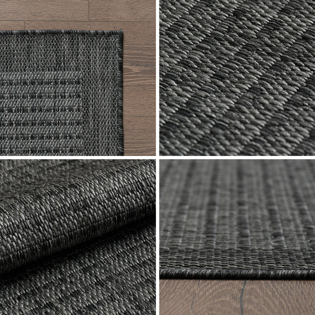 Design 1410 Schwarz Rechteckig
