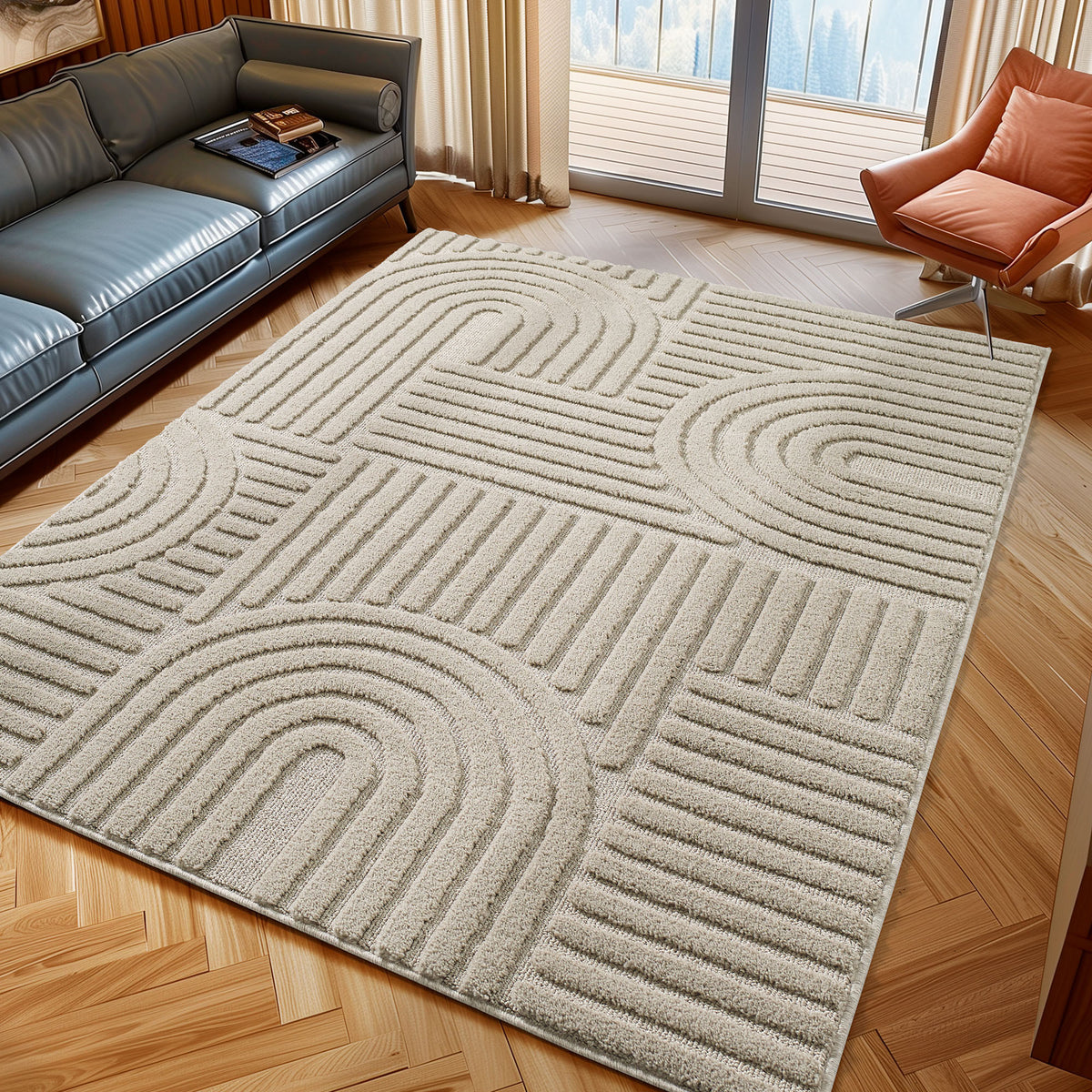 Design 1121 Beige Rechteckig