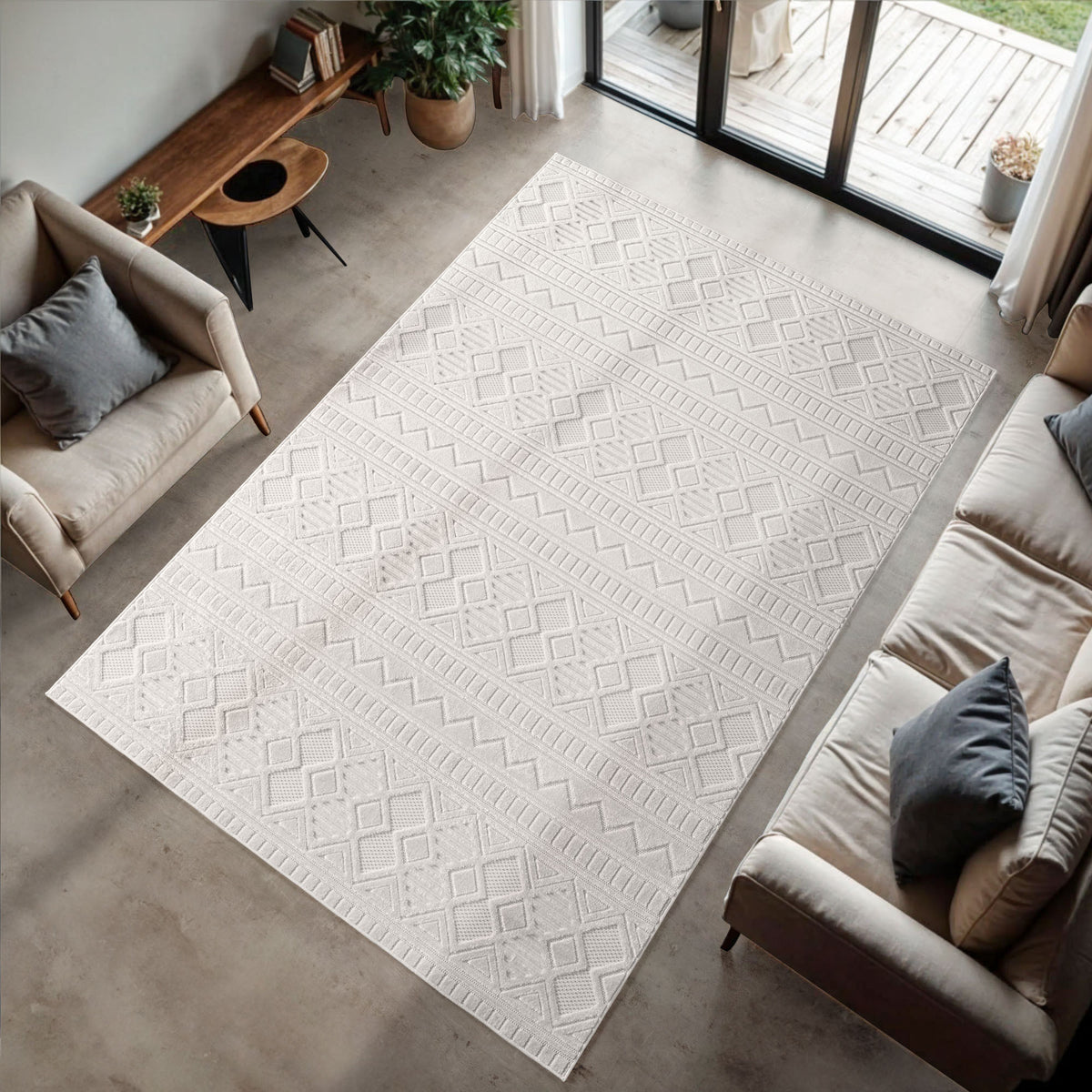 Design 1652 Creme Rechteckig