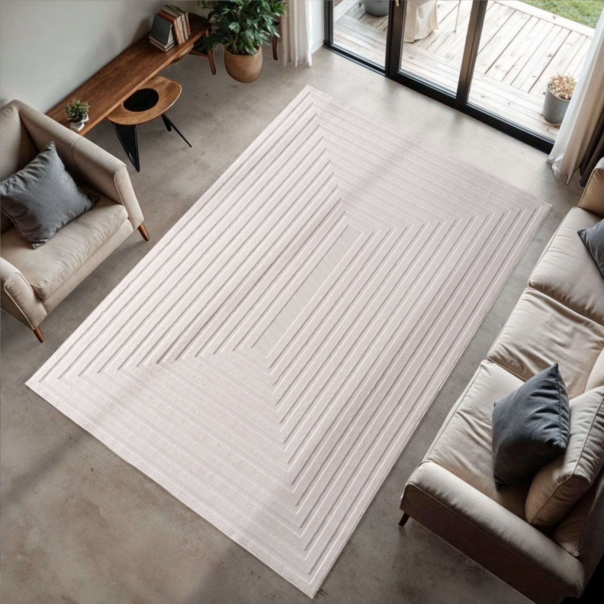 Design 1653 Creme Rechteckig
