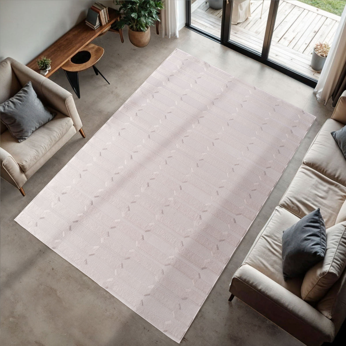 Design 1654 Creme Rechteckig