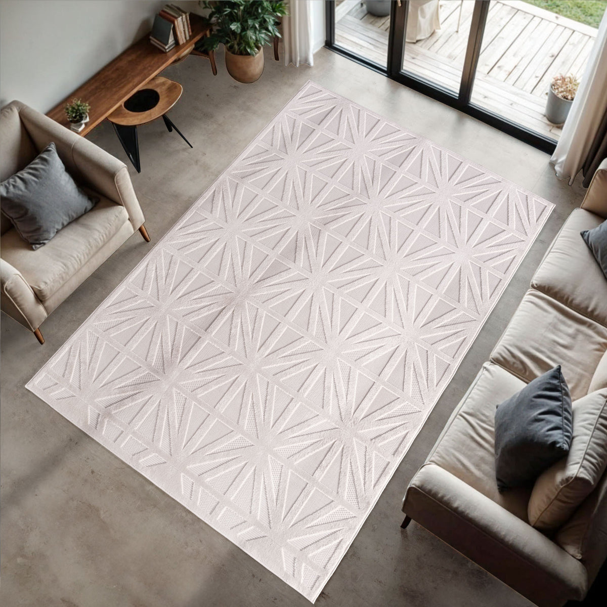Design 1655 Creme Rechteckig