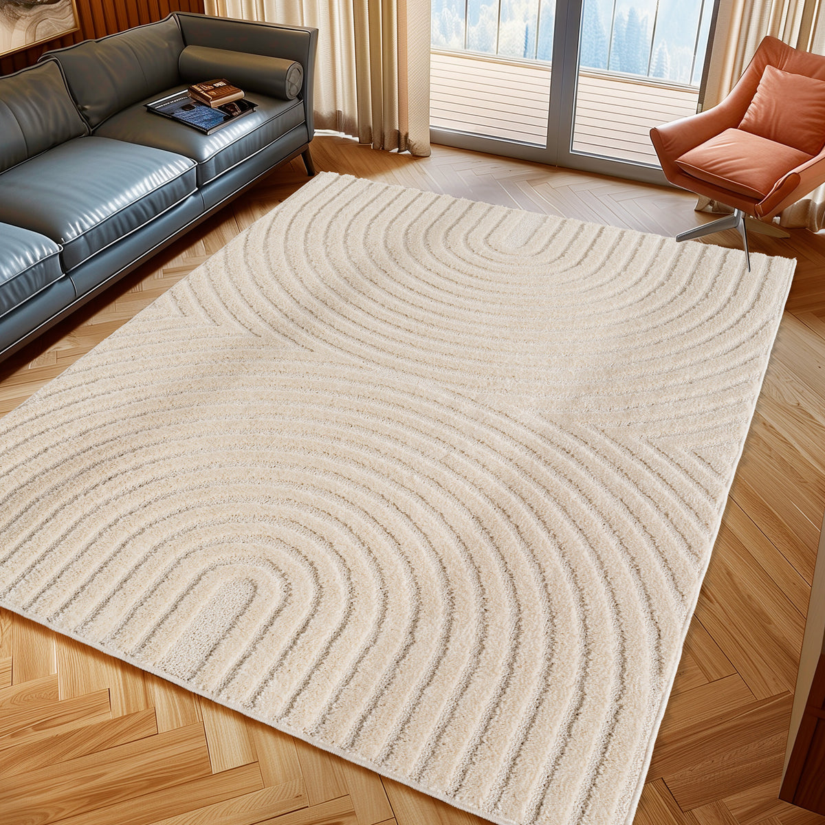 Design 1122 Creme Rechteckig