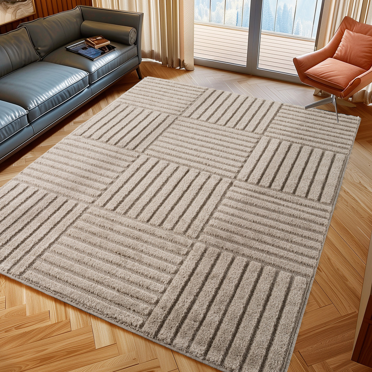 Design 1123 Beige Rechteckig