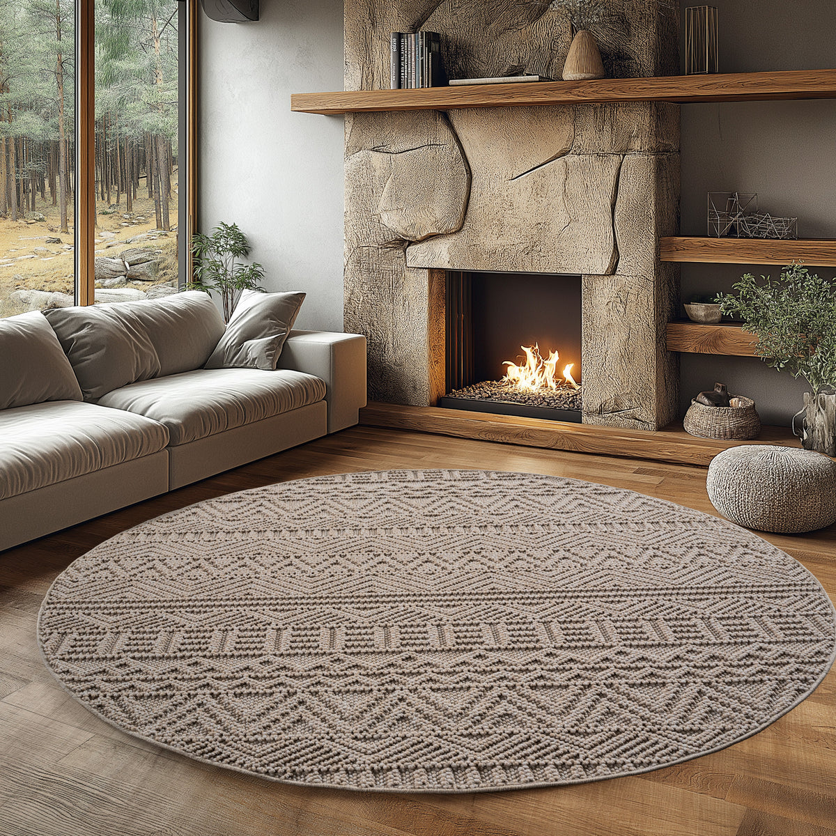Design 2202 Beige Rund