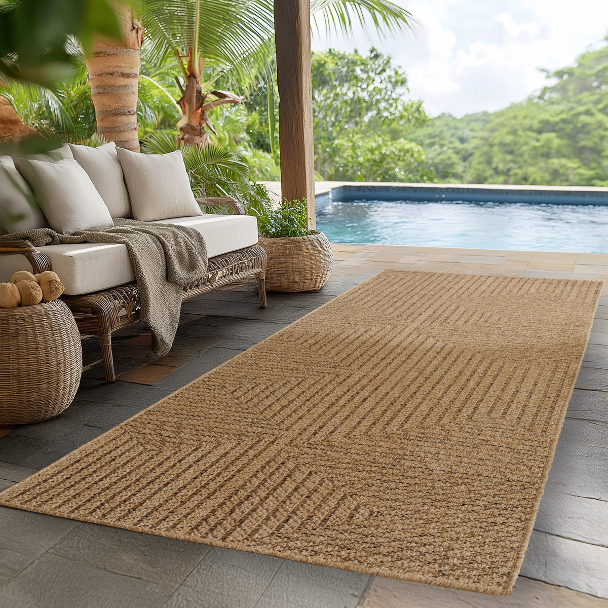 Design 1404 Beige Rechteckig