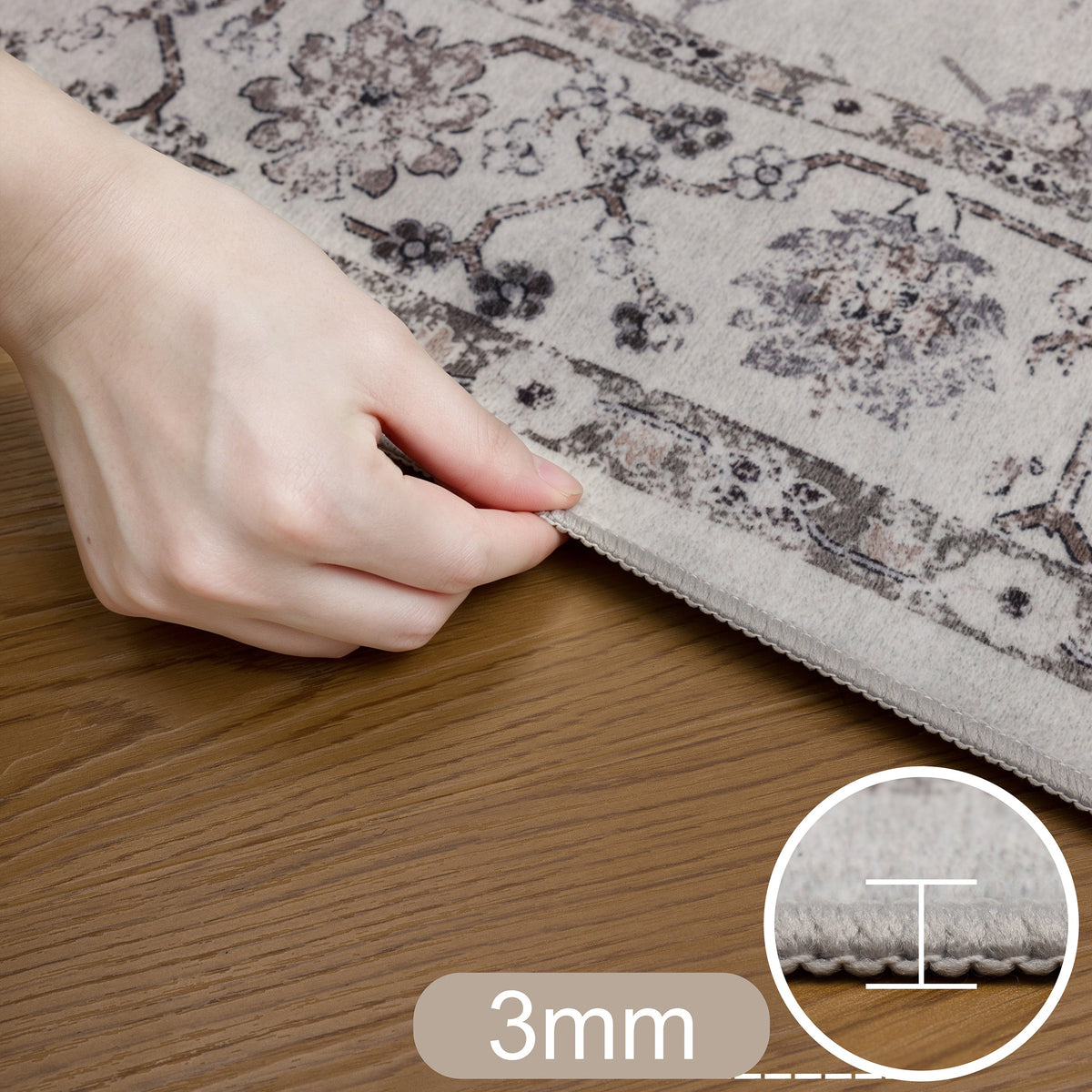 Waschbarer Teppich INKA – Vintage-Design