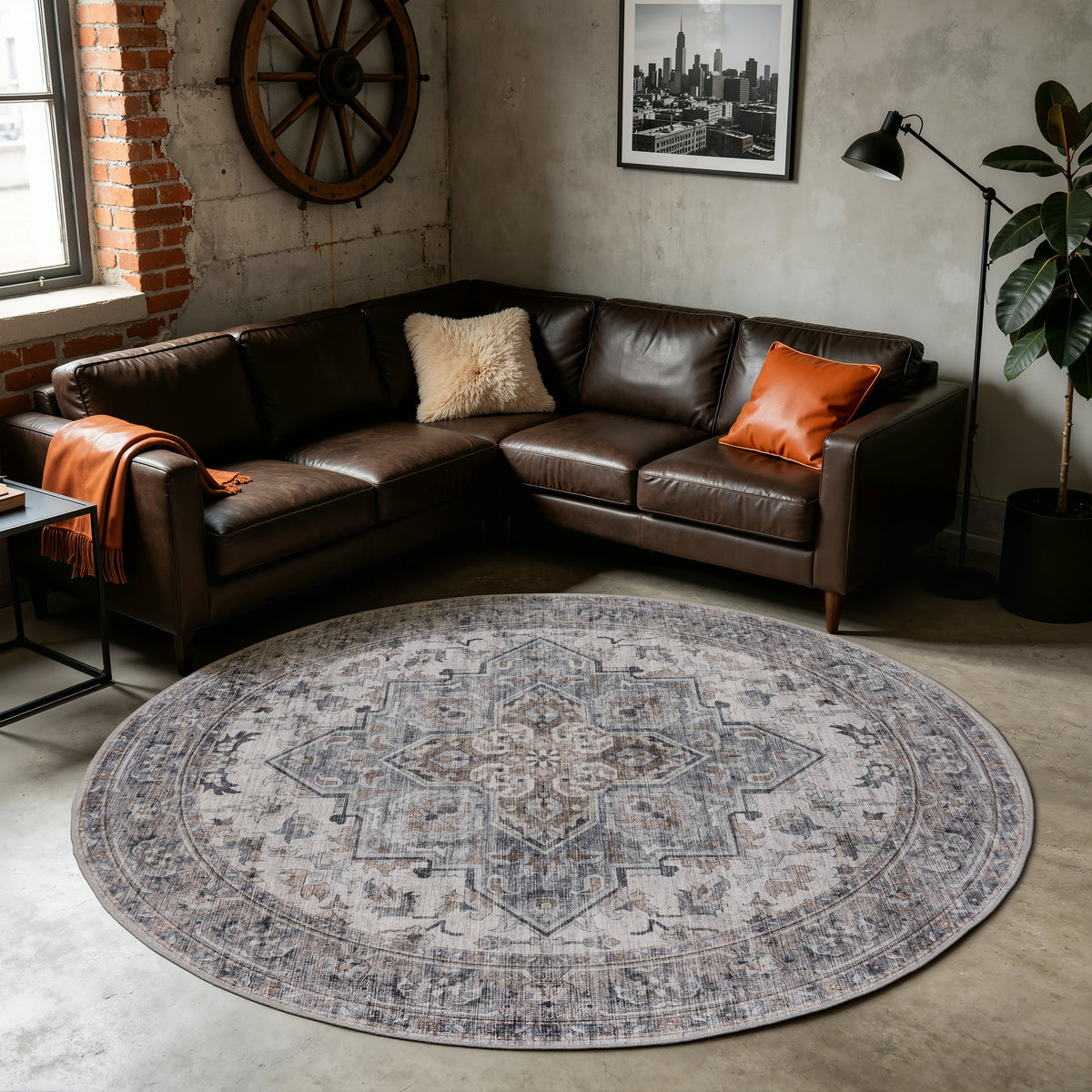 Waschbarer Teppich INKA – Vintage-Design