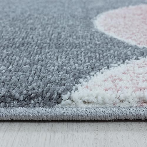 Kinder-Teppich Mond und Sterne Design in verschiedenen Farben