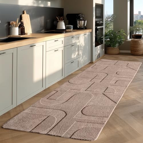 Wohnzimmer Teppich modernes Design in Beige und Creme
