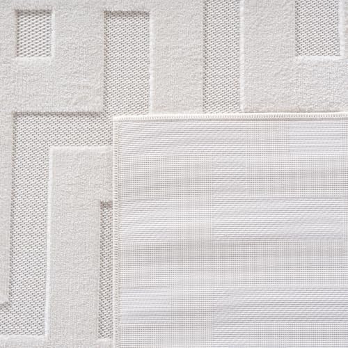 Stilvoll Günstig by ELMM Terasse-Balkon-küche Teppich 200 x 290 cm Creme – modernes Design