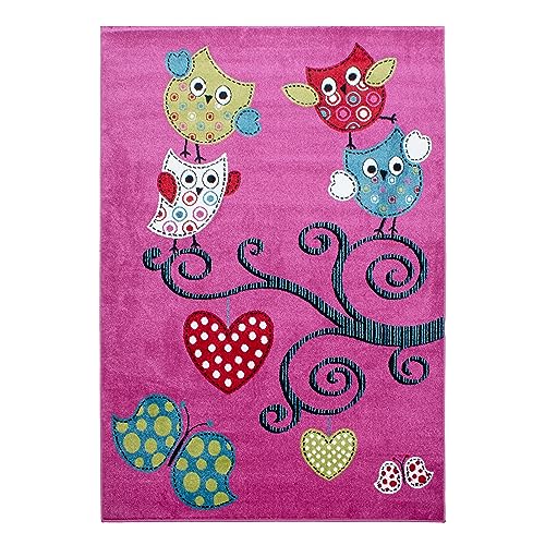 Kinder-Teppich lustiges Eulen-Design