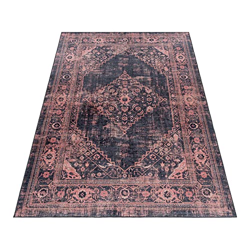 Stilvoll Günstig by ELMM Waschbarer Teppich Wohnzimmer Flur Küche Orientalisches Design aus Polyester