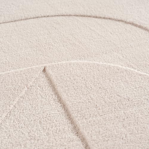 Wohnzimmer Teppich modernes Design in Beige und Creme