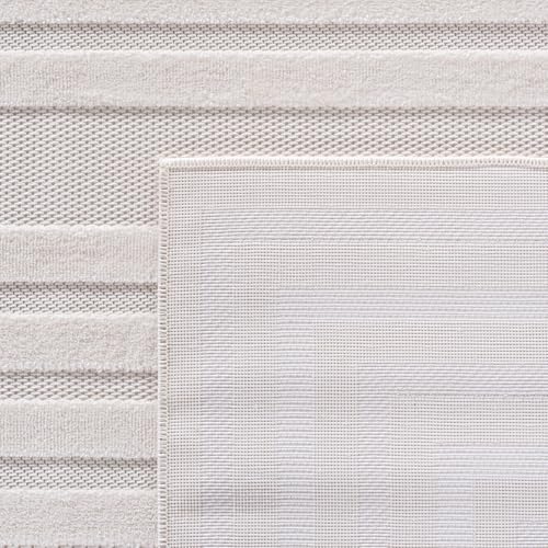 Stilvoll Günstig by ELMM Terasse-Balkon-küche Teppich 80 x 150 cm Creme – modernes Design