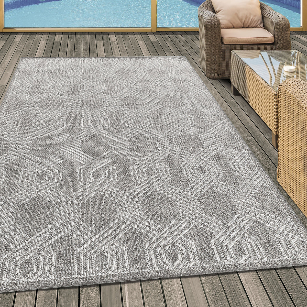 Outdoor-Teppich ARUBA – modern für Balkon & Terrasse