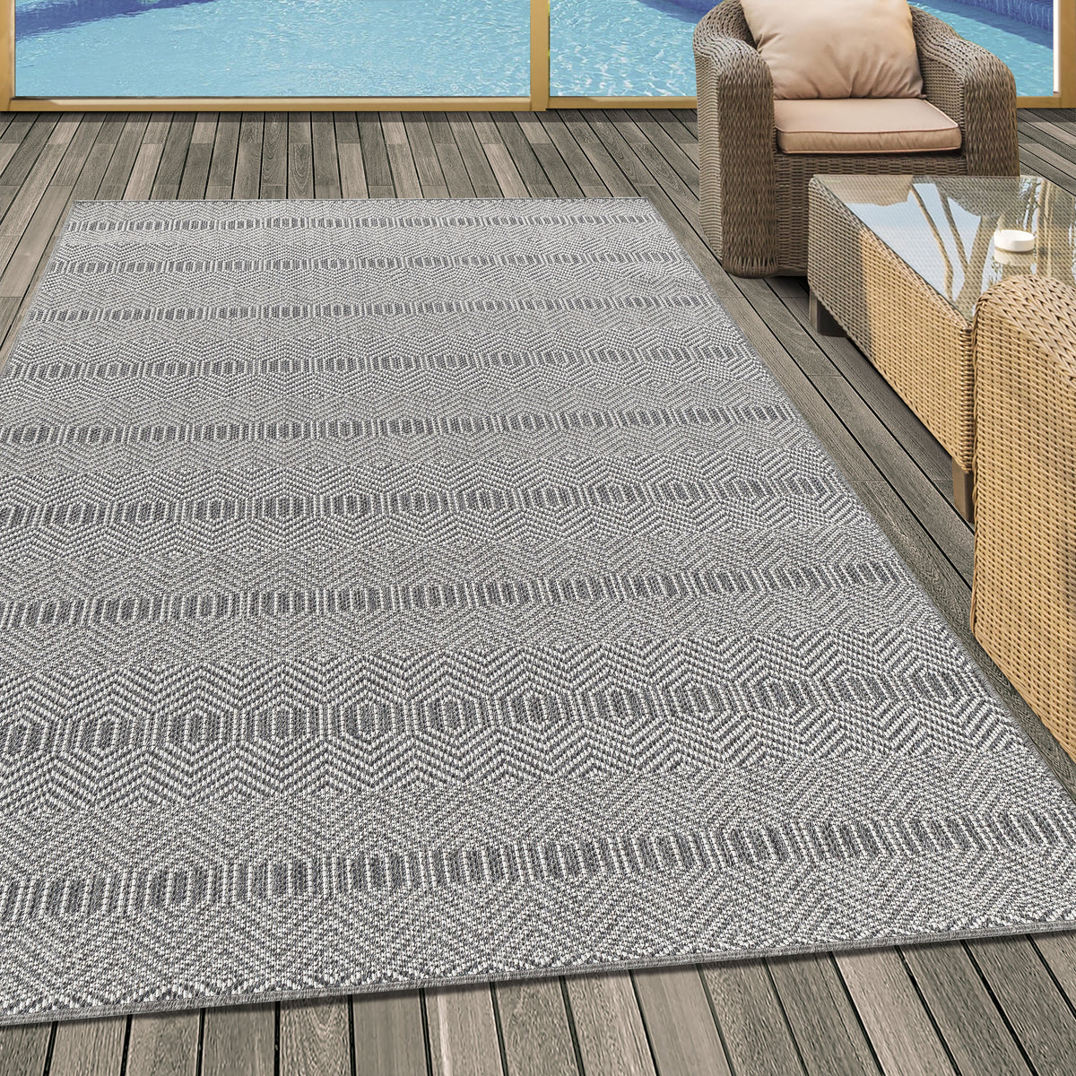 Outdoor-Teppich ARUBA – modern für Balkon & Terrasse