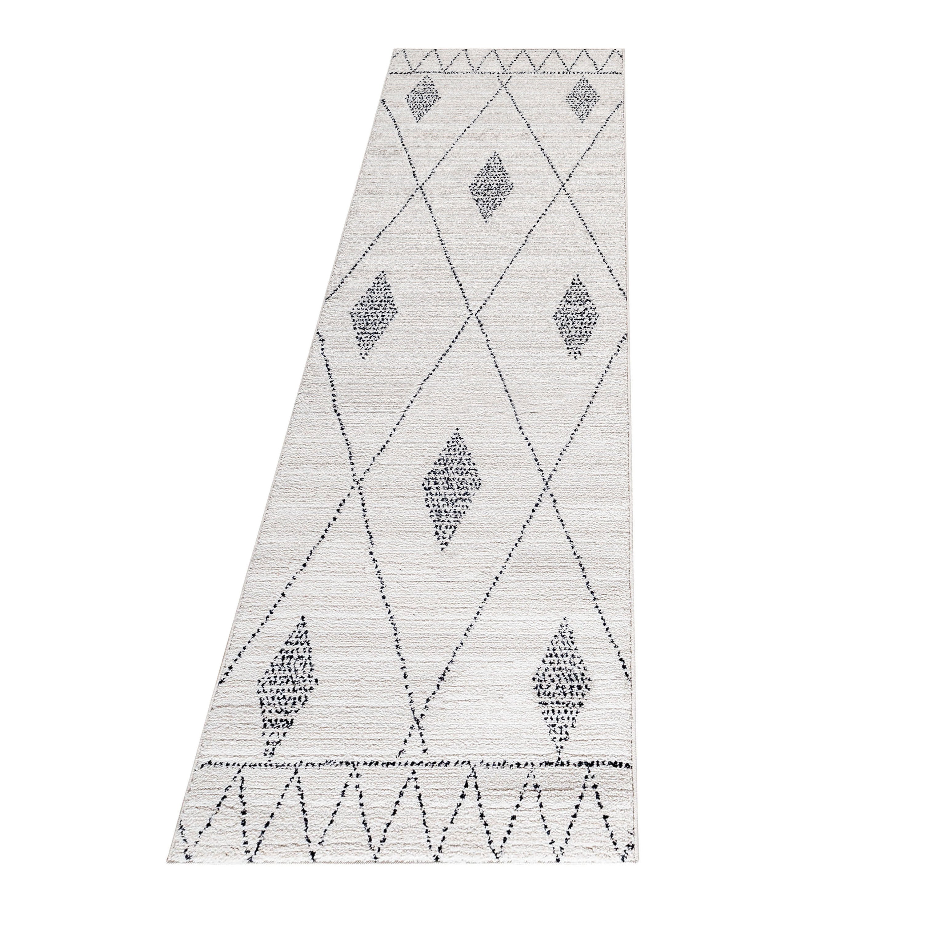 Kurzflor-Teppich im Berber-Design hell