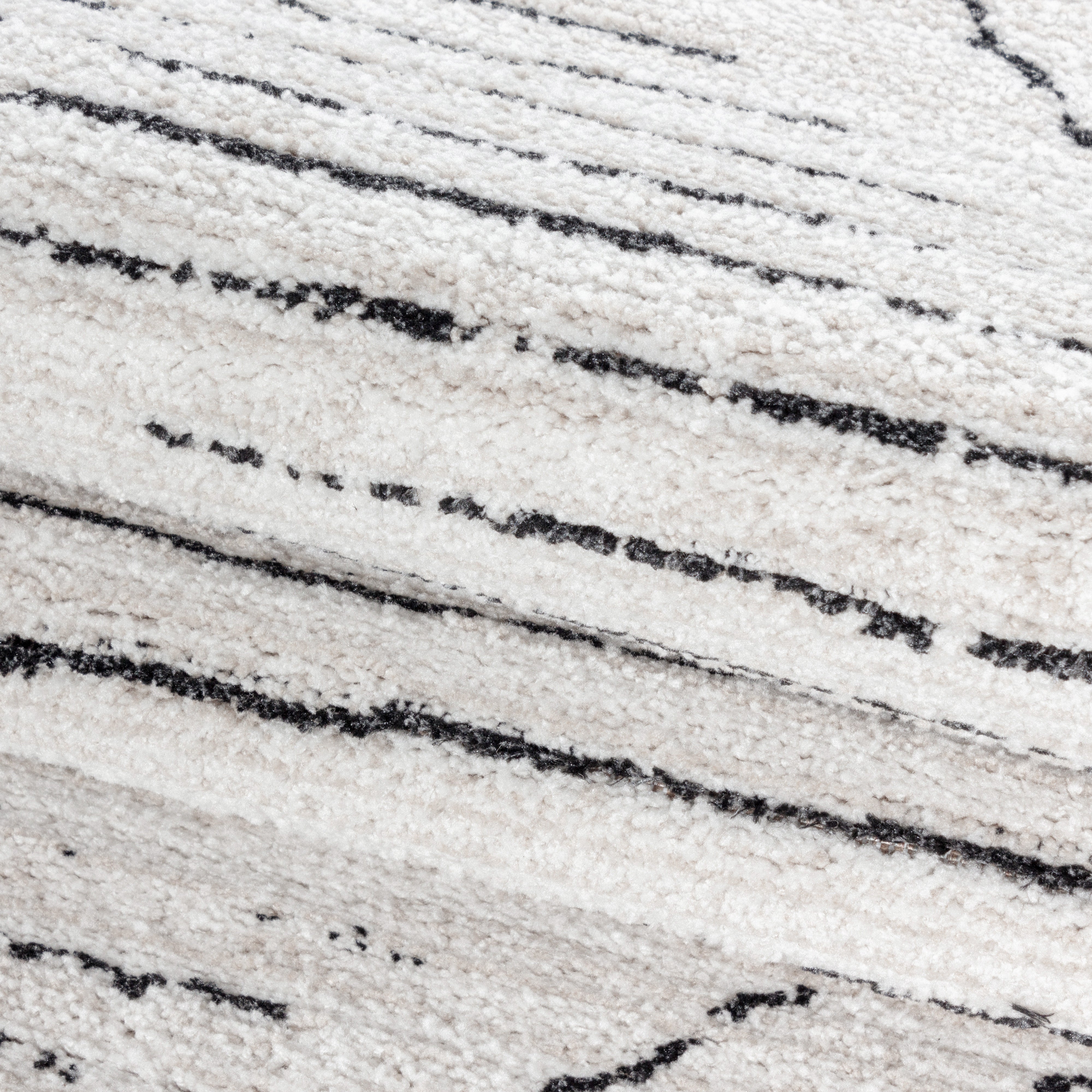 Kurzflor-Teppich Geometrisches Design creme