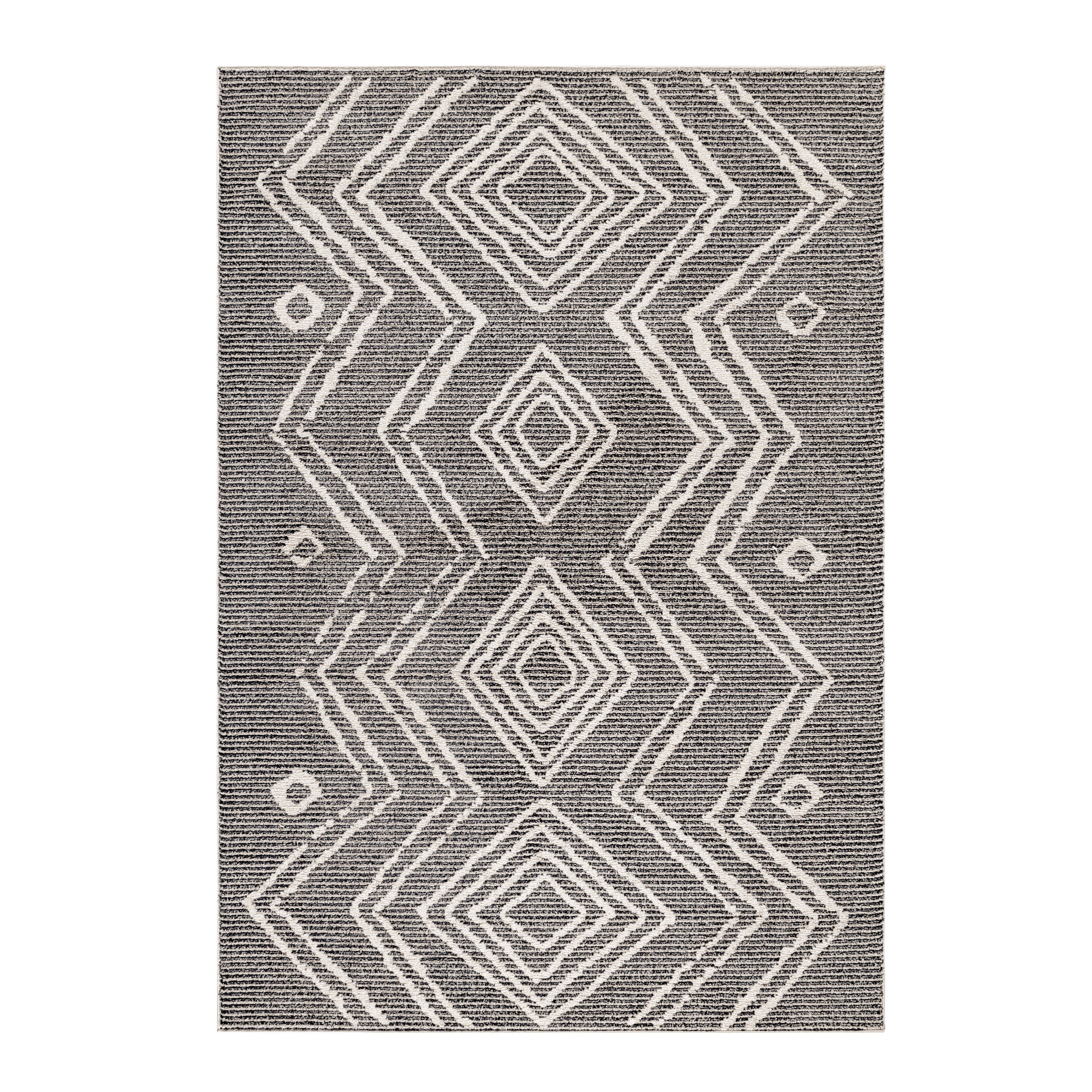 Kurzflor-Teppich im Berber-Design beige