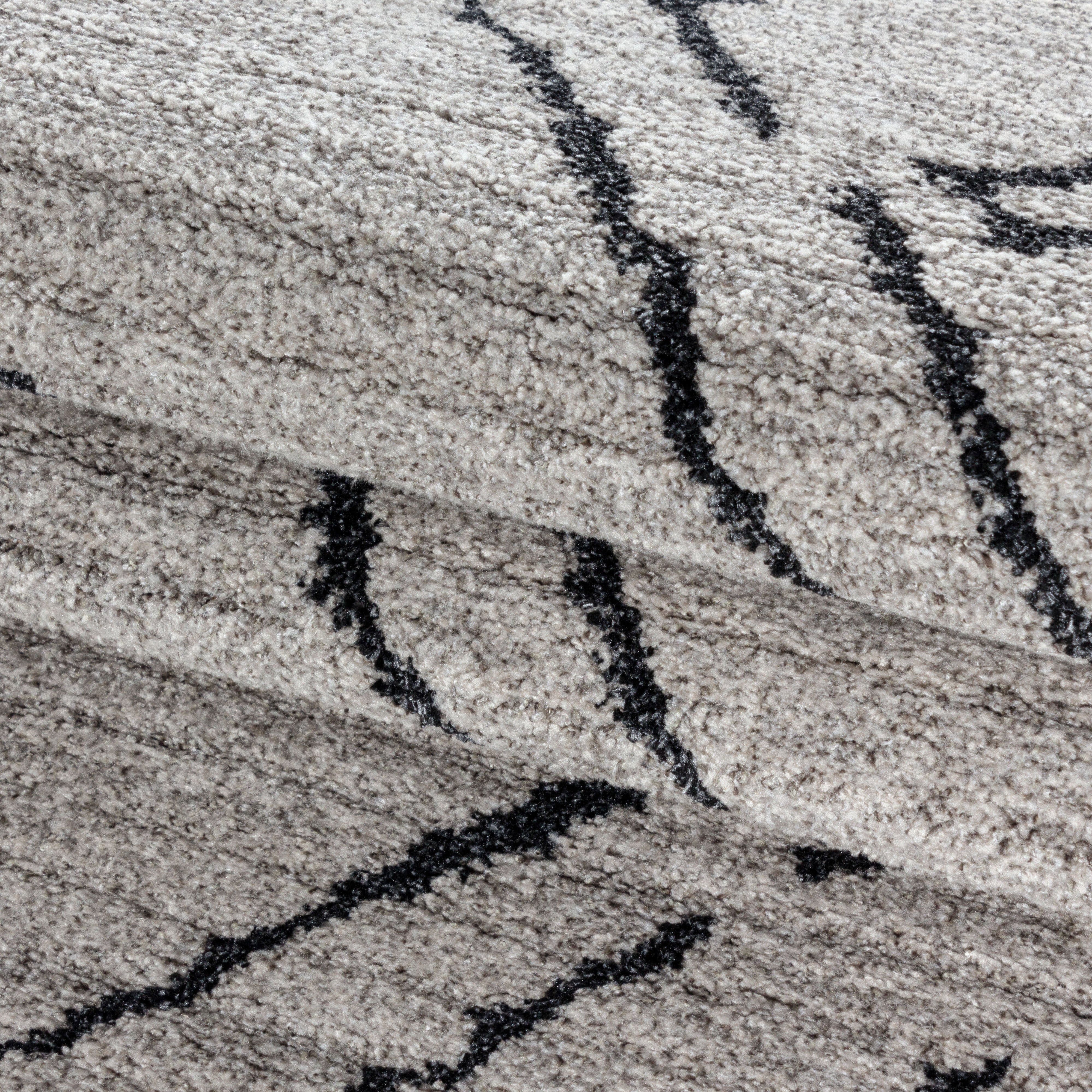 Kurzflor-Teppich im Boho-Design beige