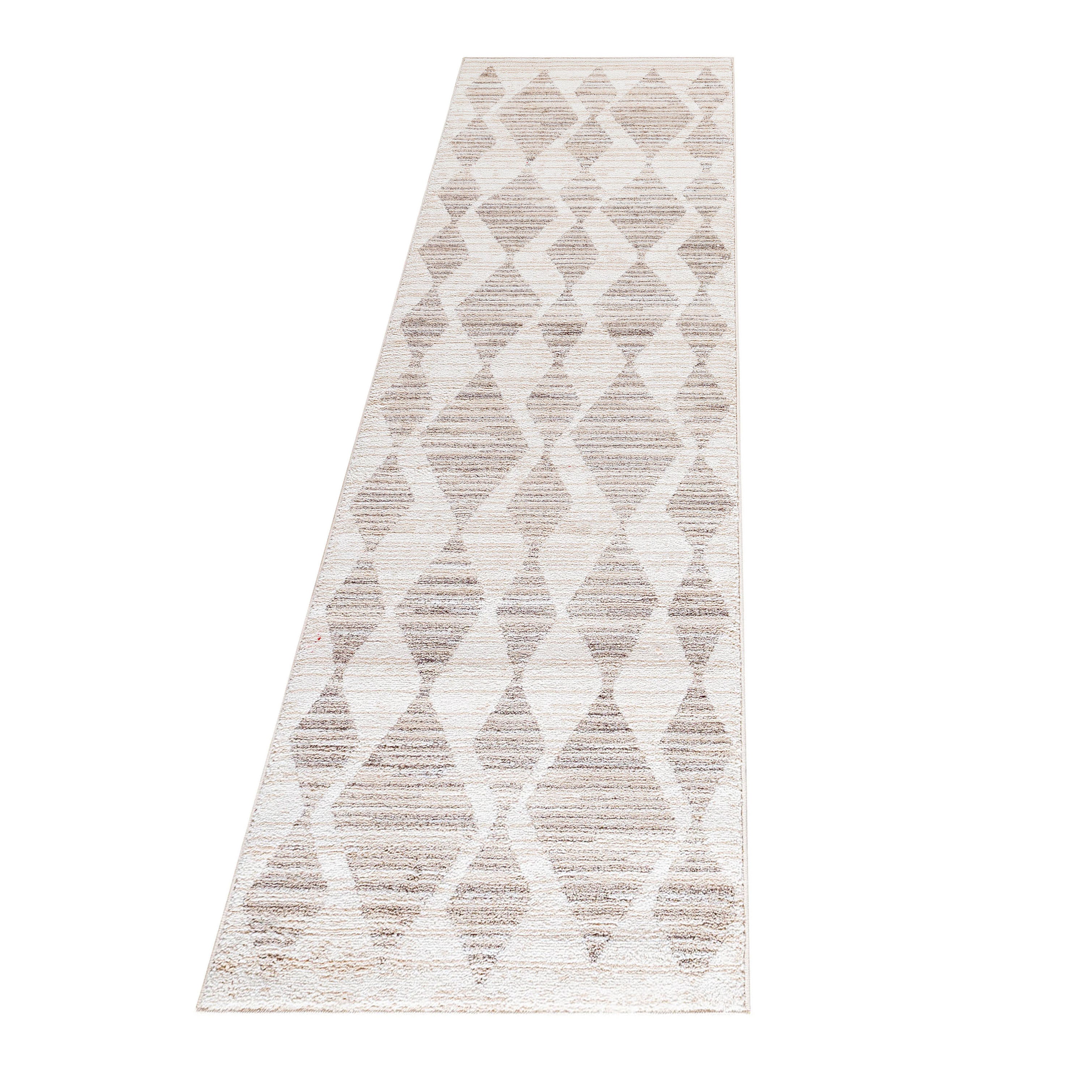 Kurzflor-Teppich modernes geometrisches-Design Creme