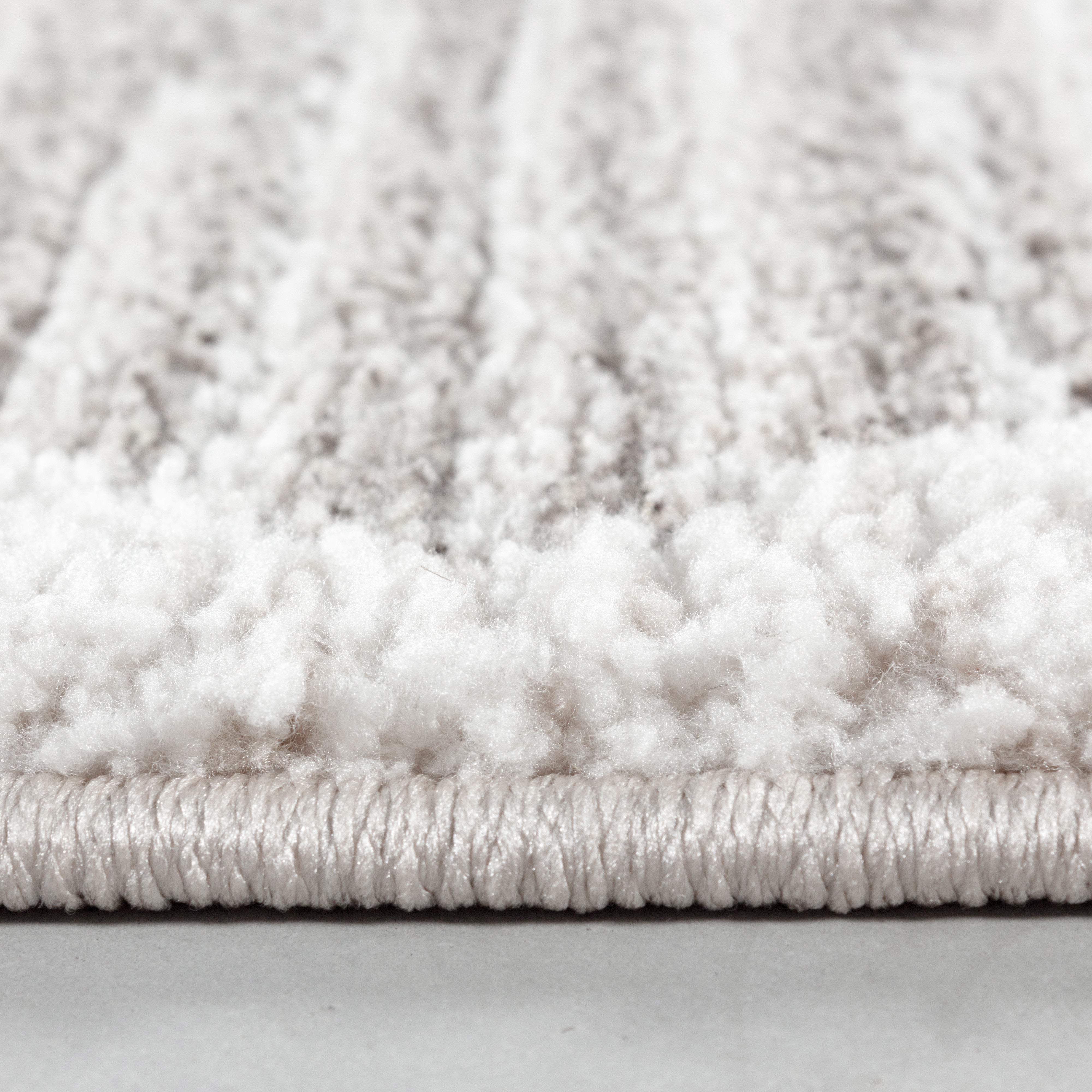Kurzflor-Teppich modernes geometrisches-Design Creme