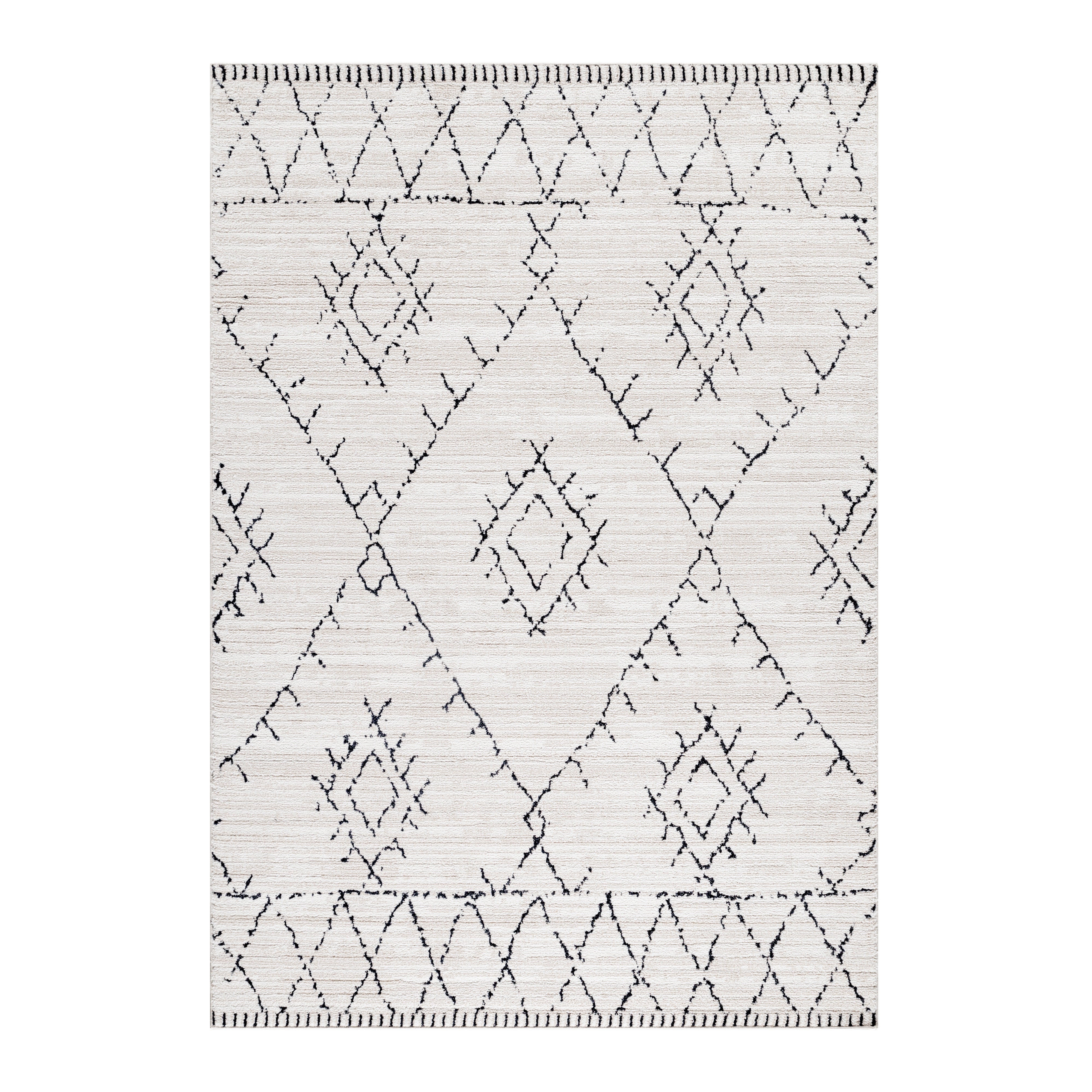 Kurzflor-Teppich im Berber-Design fürs Wohnzimmer