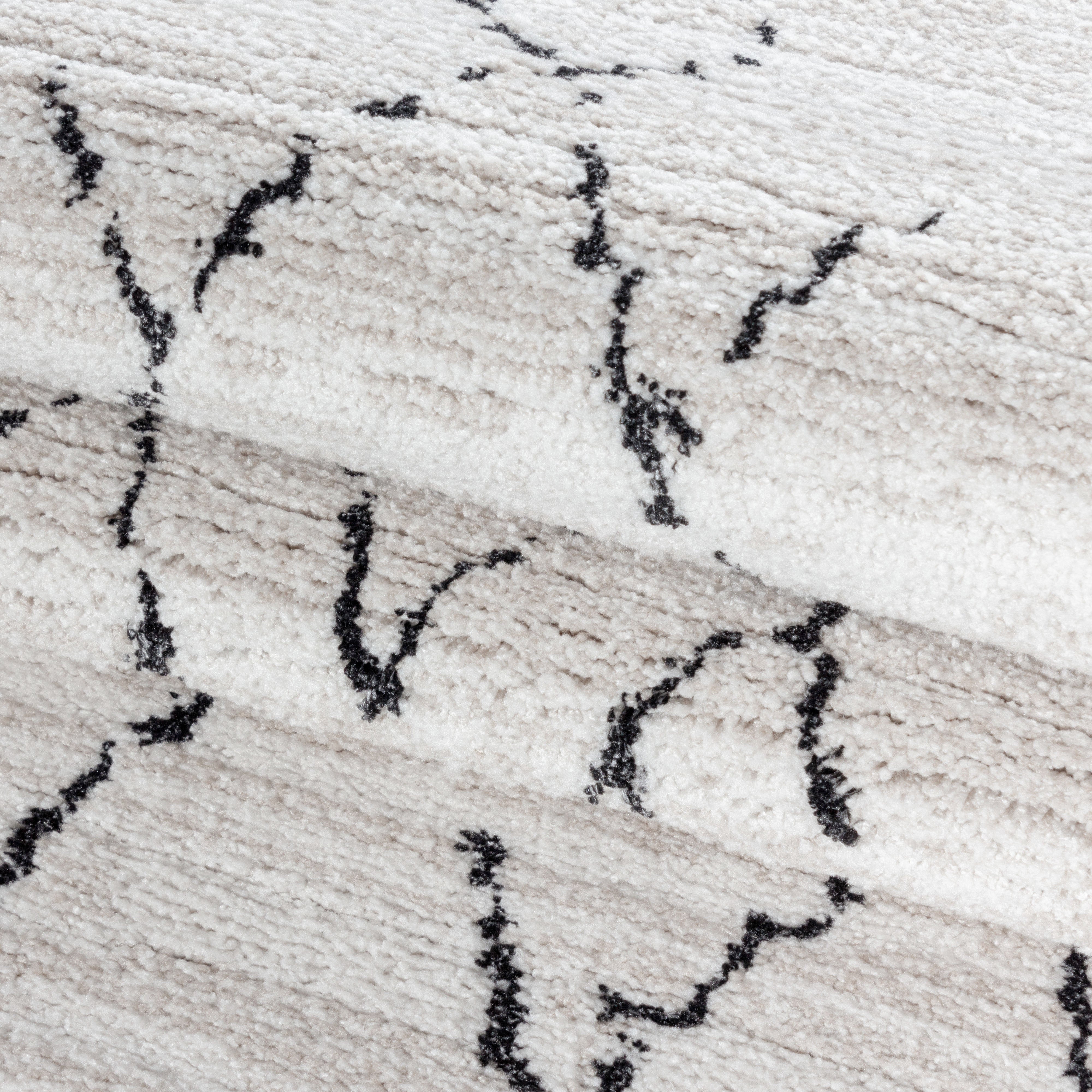 Kurzflor-Teppich im Berber-Design fürs Wohnzimmer