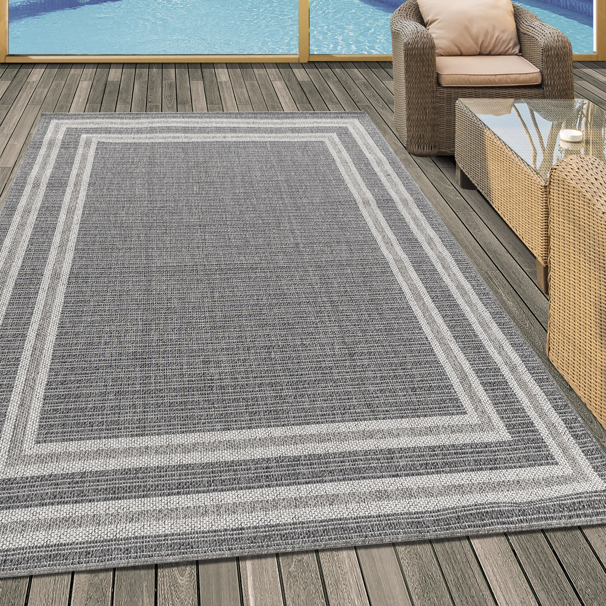 Design 4901 Grau Rechteckig