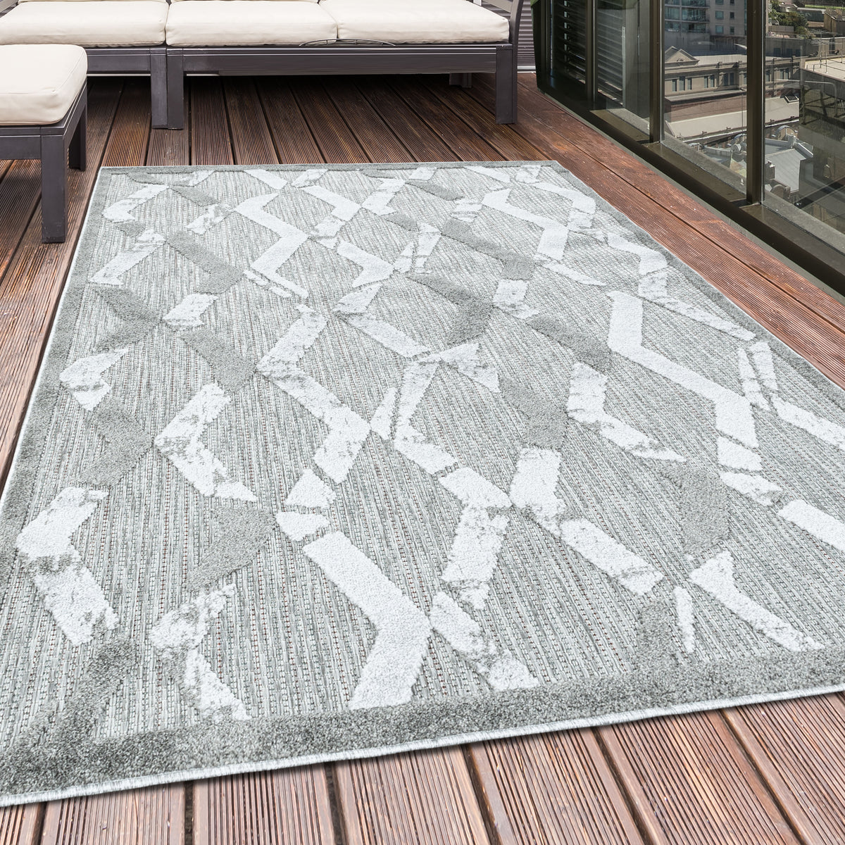 Design 5158 Grau Rechteckig