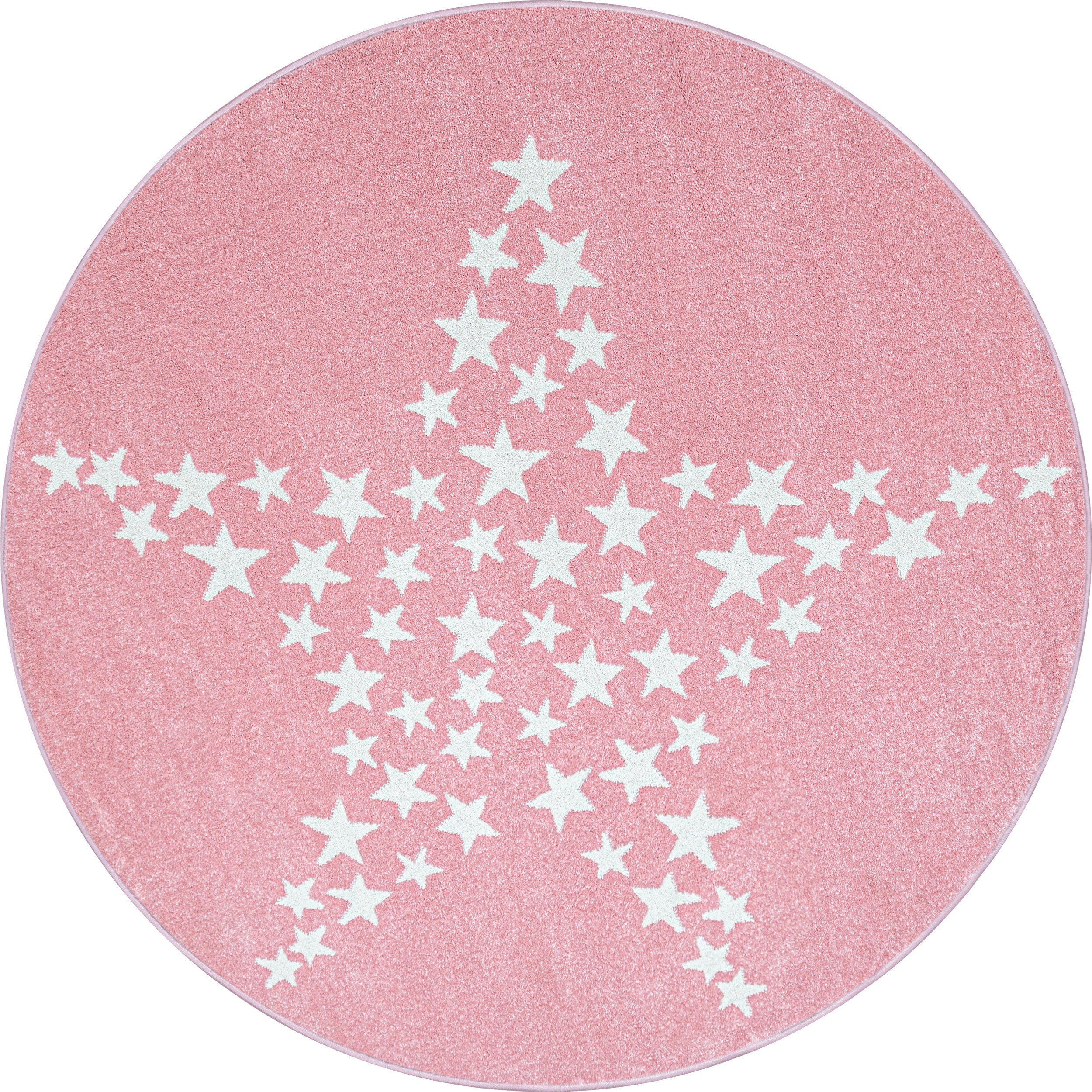 Kinder-Teppich Sternen Muster in rosa
