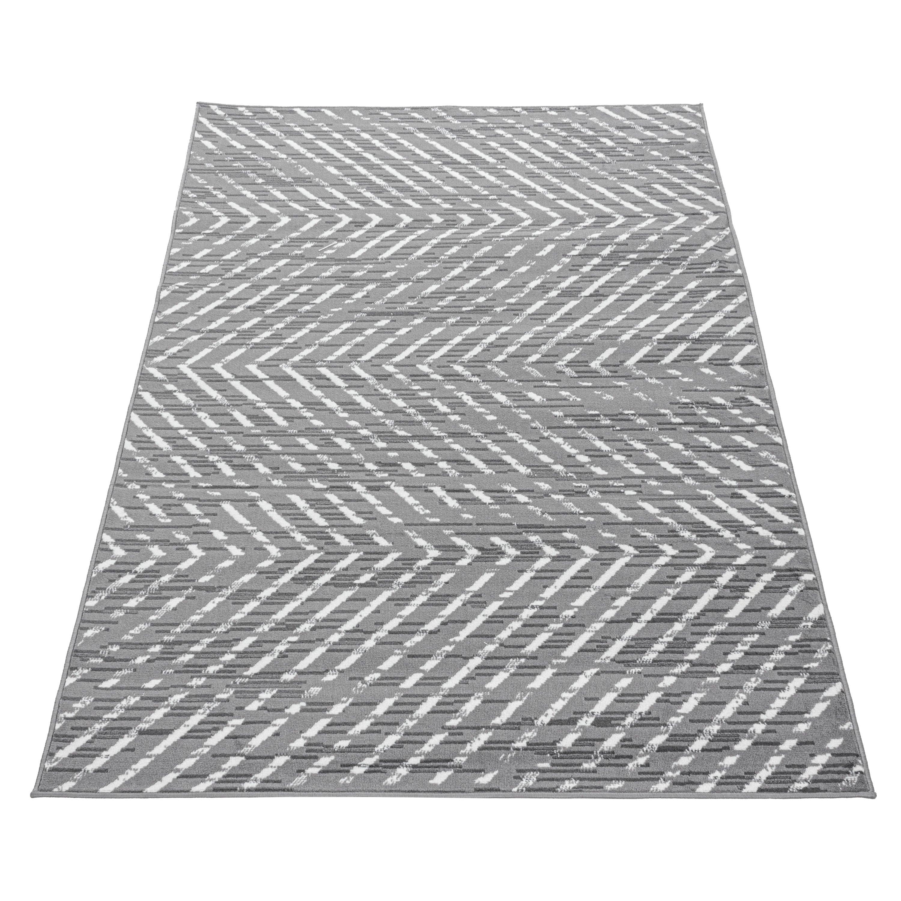 Kurzflor-Teppich Geometrisches-Design in angenehmen Farben