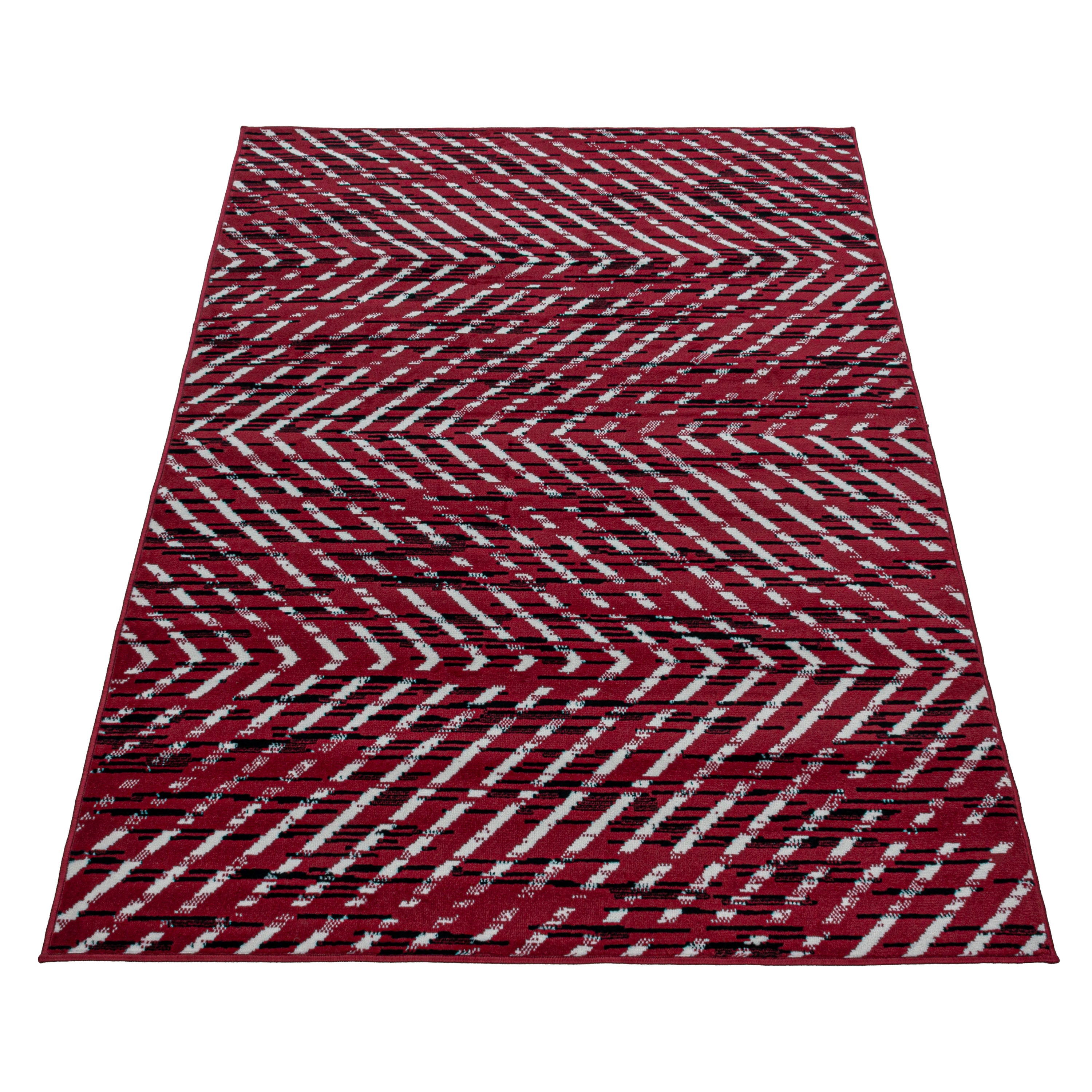 Kurzflor-Teppich Geometrisches-Design in angenehmen Farben