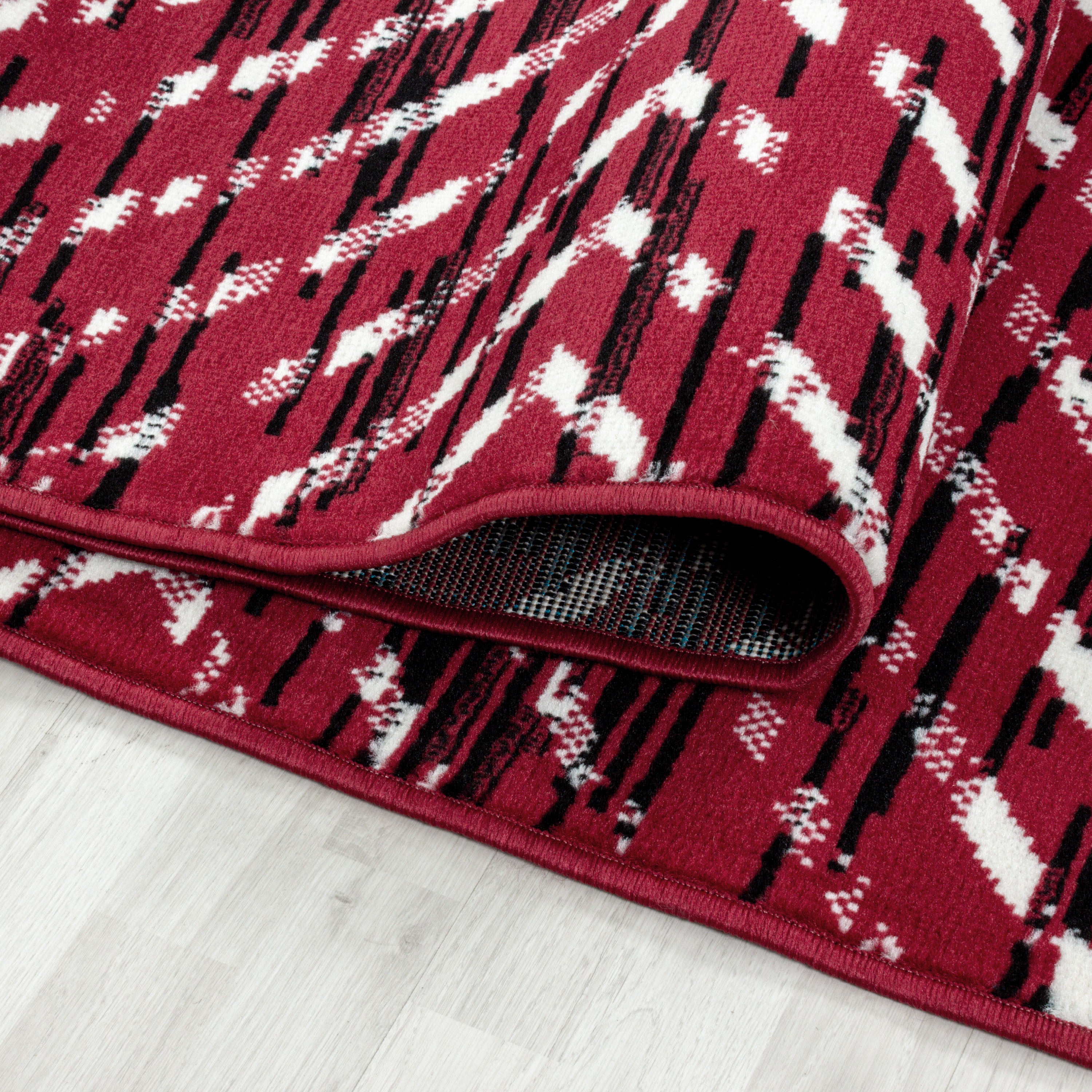 Kurzflor-Teppich Geometrisches-Design in angenehmen Farben