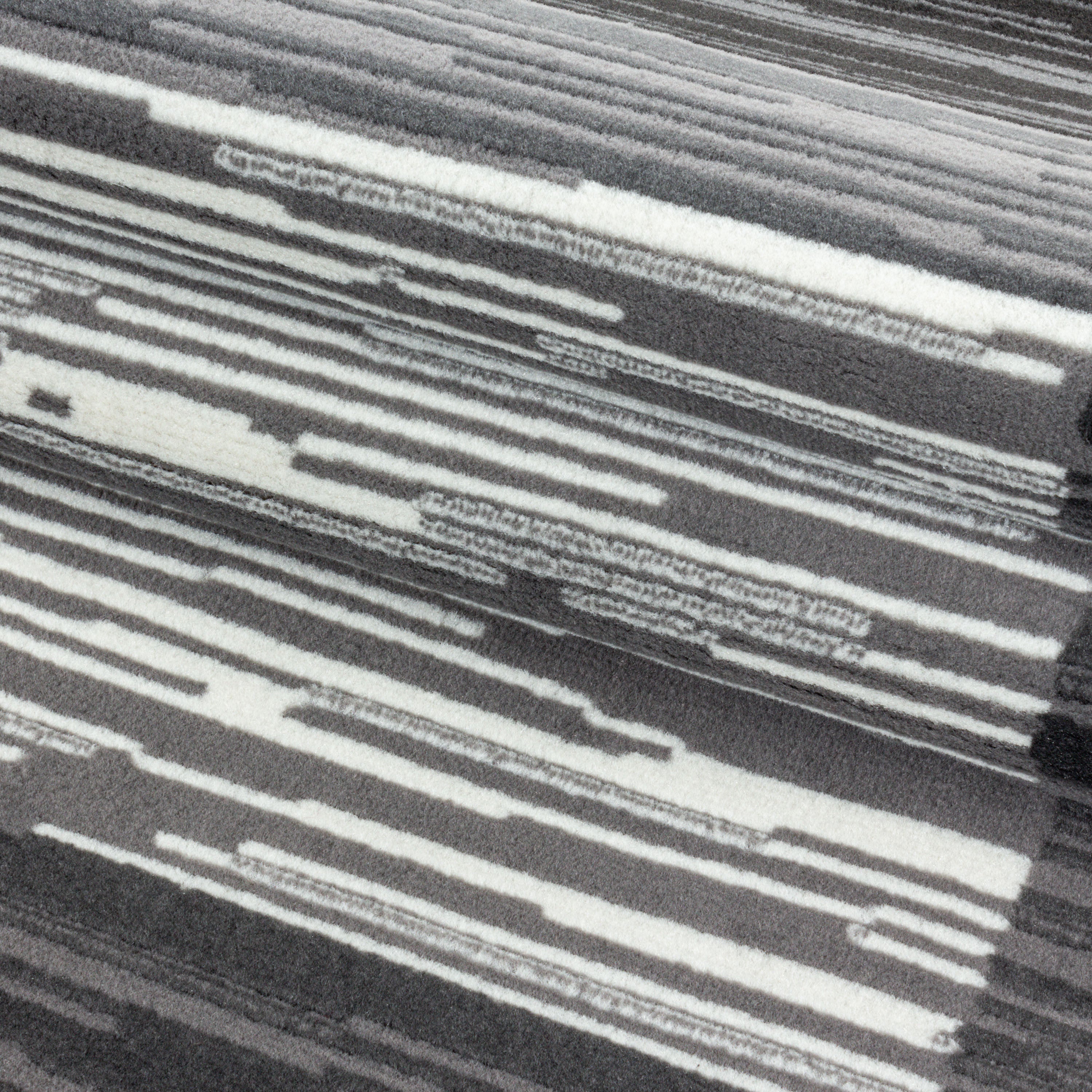 Kurzflor-Teppich Geometrisches Design schwarz und grau