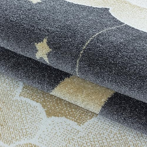 Kinder-Teppich Mond und Sterne Design in verschiedenen Farben