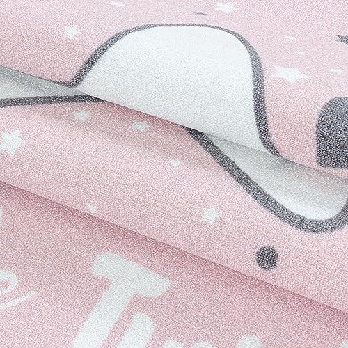 Kinder-Teppich lachender Stern in blau rosa und grau