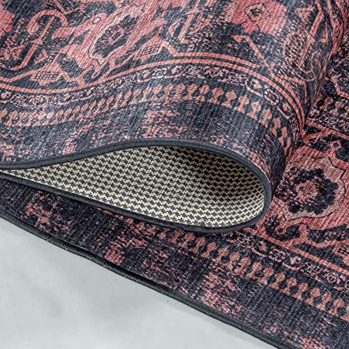Stilvoll Günstig by ELMM Waschbarer Teppich Wohnzimmer Flur Küche Orientalisches Design aus Polyester