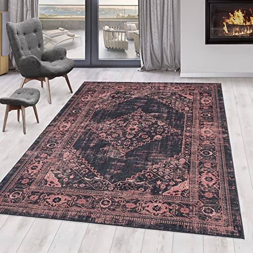 Stilvoll Günstig by ELMM Waschbarer Teppich Wohnzimmer Flur Küche Orientalisches Design aus Polyester