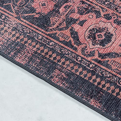 Stilvoll Günstig by ELMM Waschbarer Teppich Wohnzimmer Flur Küche Orientalisches Design aus Polyester