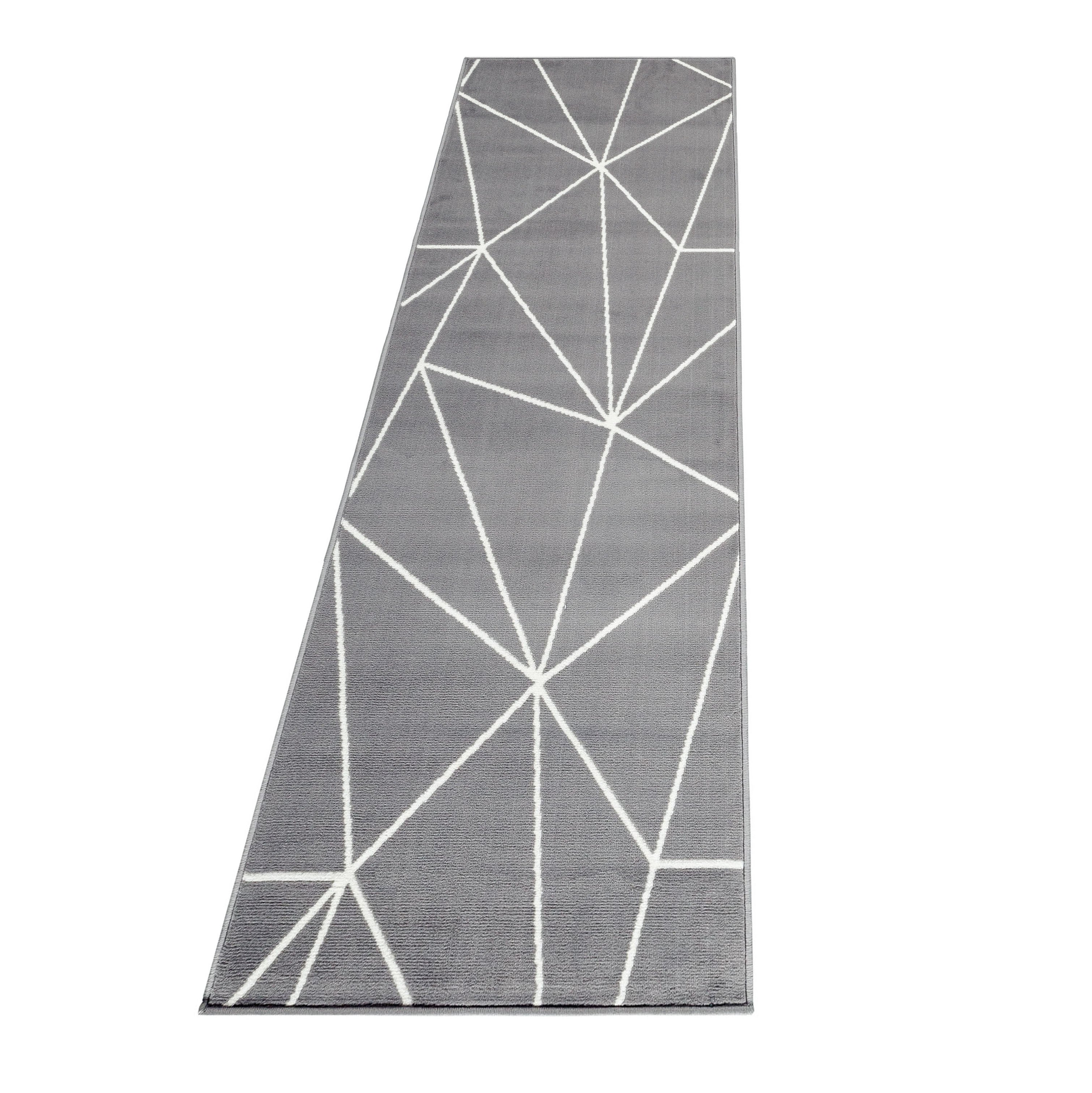Kurzflor-Teppich Geometrisches Design in grau