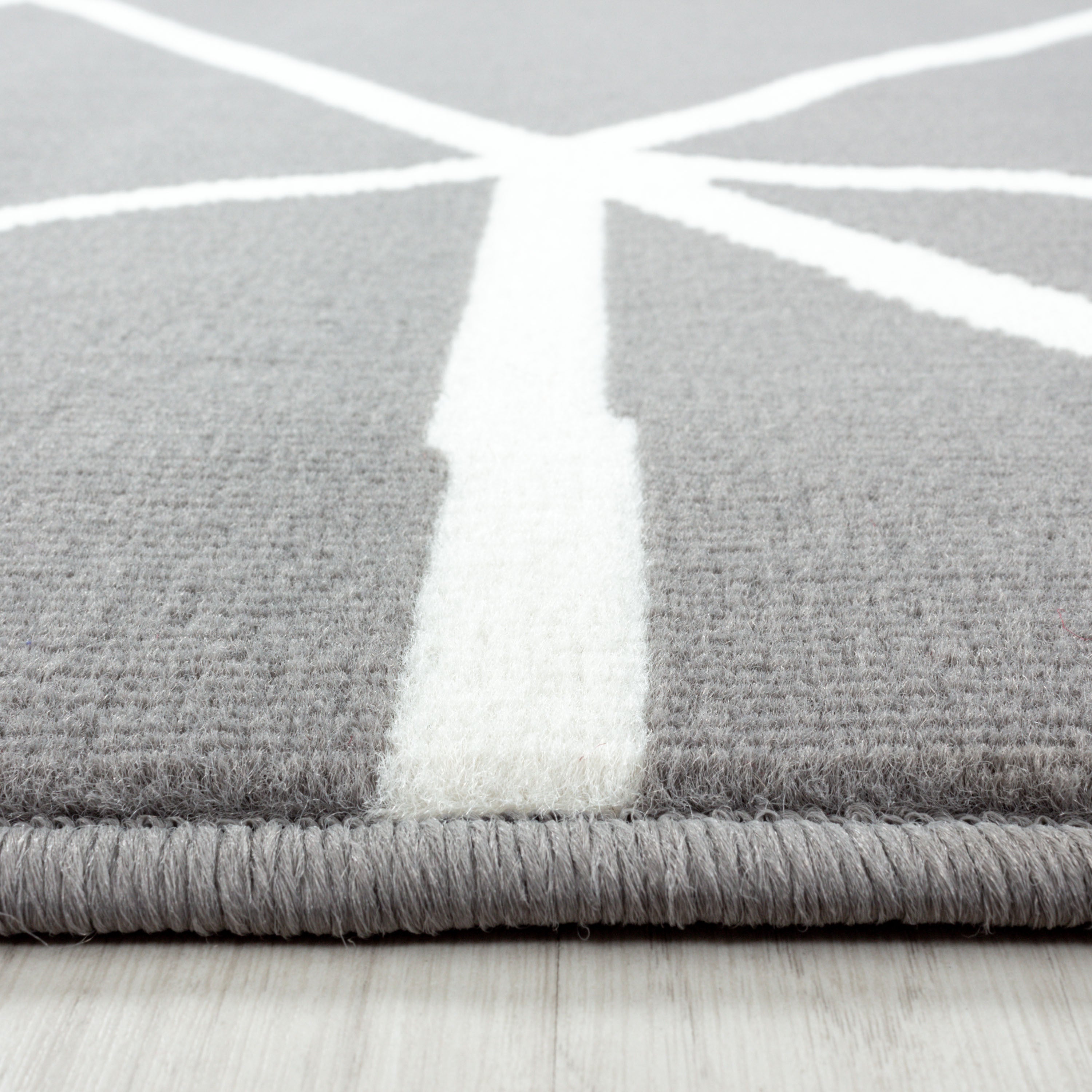 Kurzflor-Teppich Geometrisches Design in grau