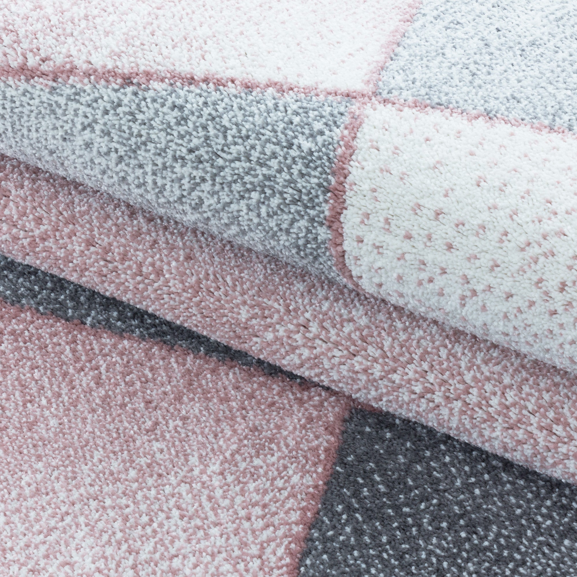 Kurzflor-Teppich für Wohnzimmer abstrakt mehrere Farben