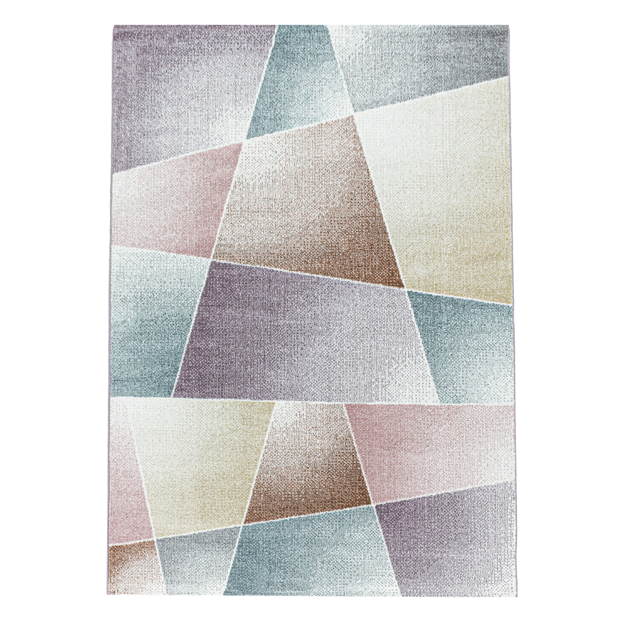 Kurzflor-Teppich für Wohnzimmer abstrakt mehrere Farben
