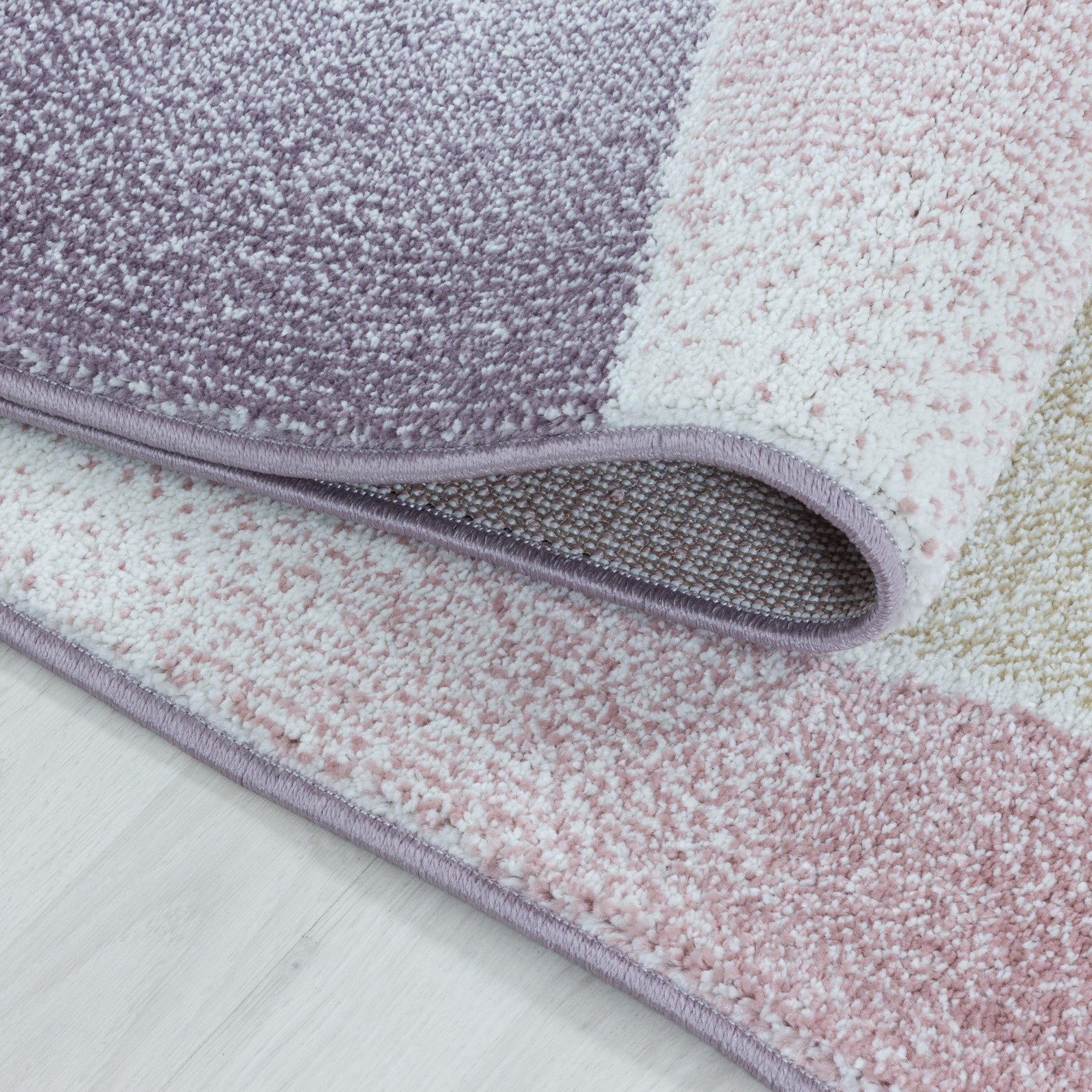 Kurzflor-Teppich für Wohnzimmer abstrakt mehrere Farben