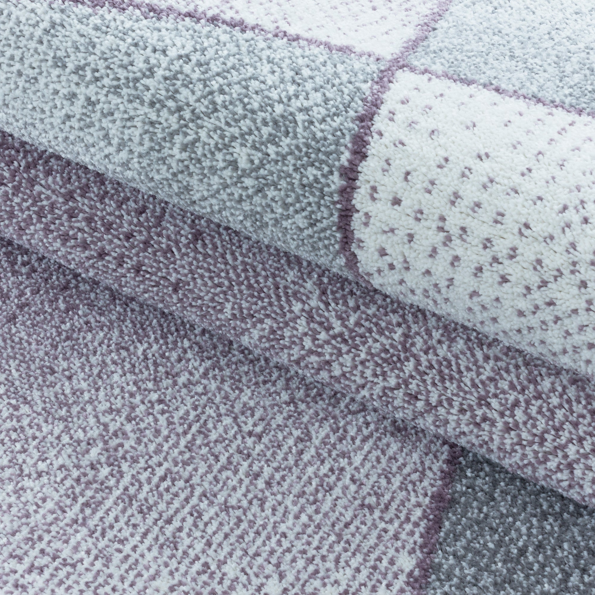 Kurzflor-Teppich für Wohnzimmer abstrakt mehrere Farben