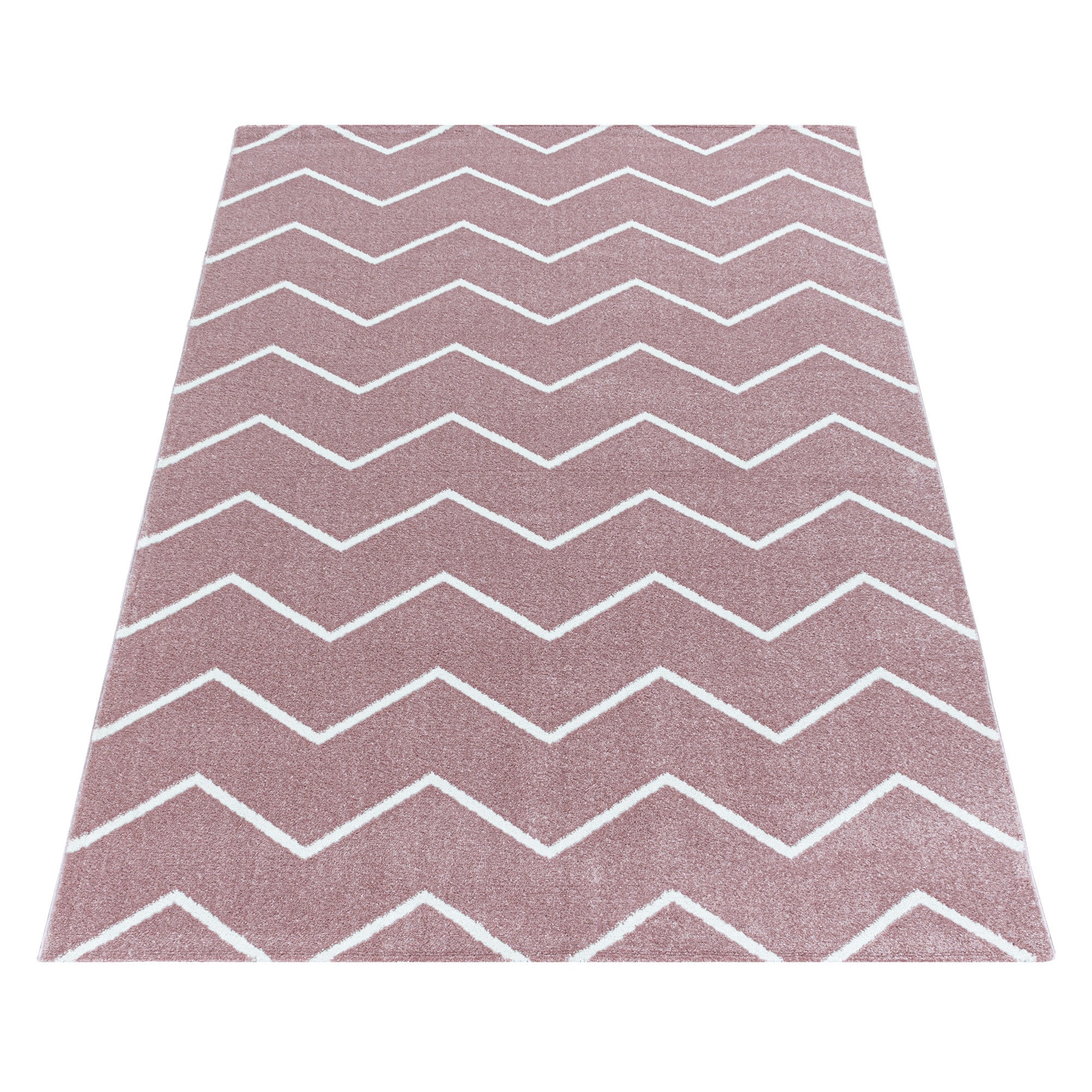 Kurzflor-Teppich im Chevron-Design verschiedene Farben