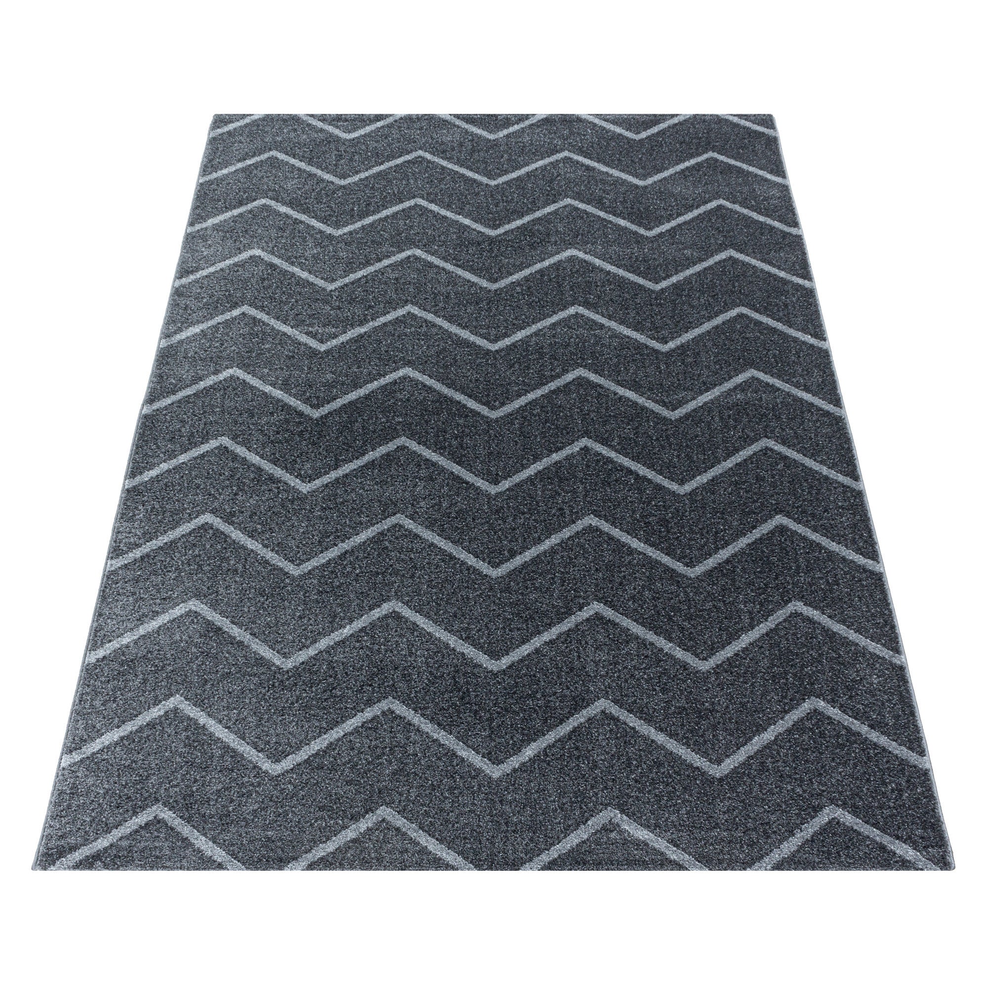 Kurzflor-Teppich im Chevron-Design verschiedene Farben